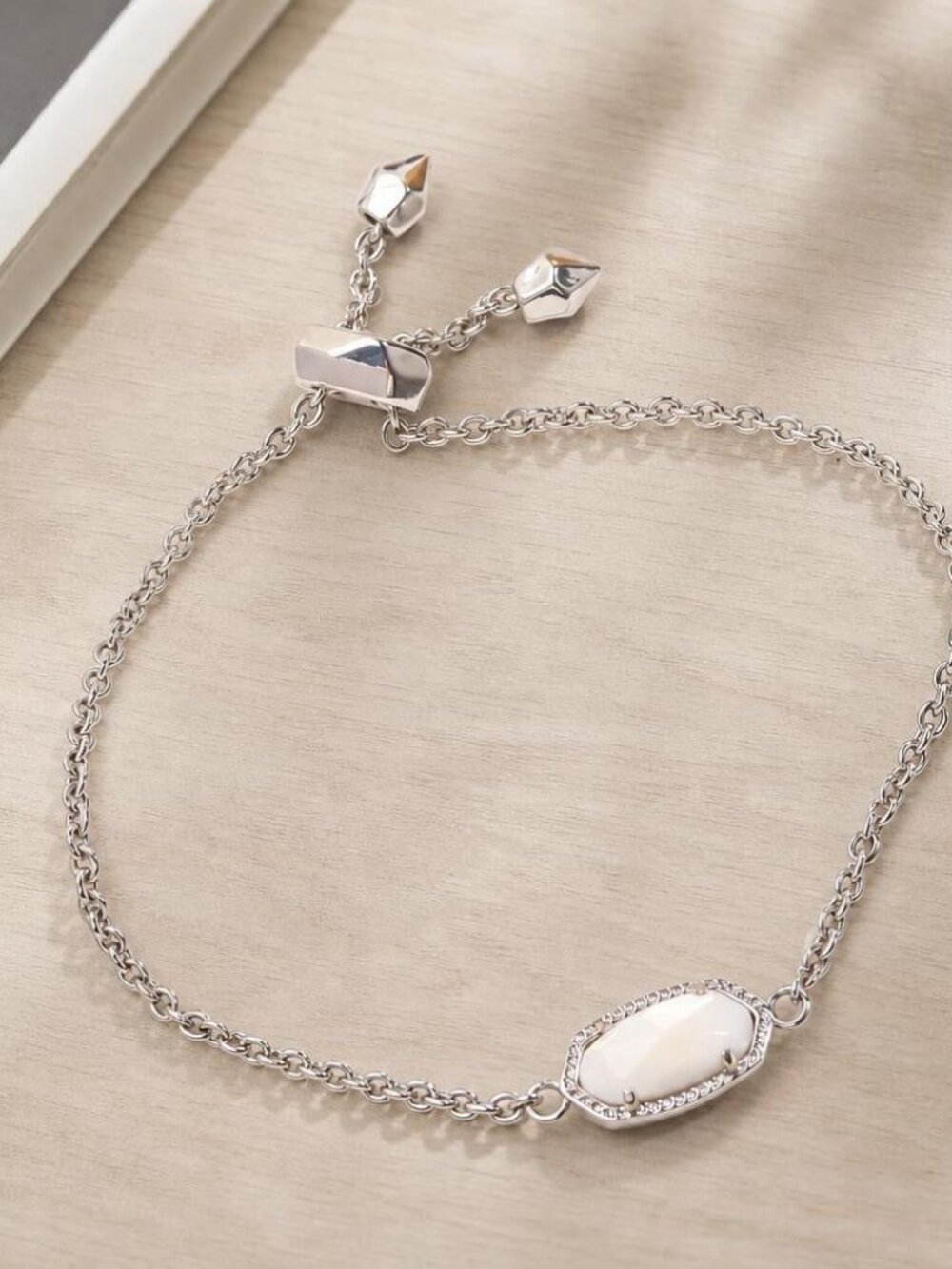Kendra Scott Elaina Silver Adjustable Chain Bracelet